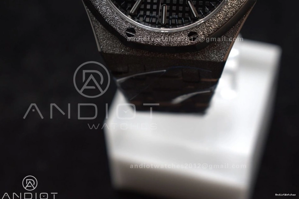 Black Royal Oak Frosted 1034 SA3120 Super Clone Edition Dial Textured SS Thermal SS 1:1 On Bracelet Best 15454 37mm APSF 1107